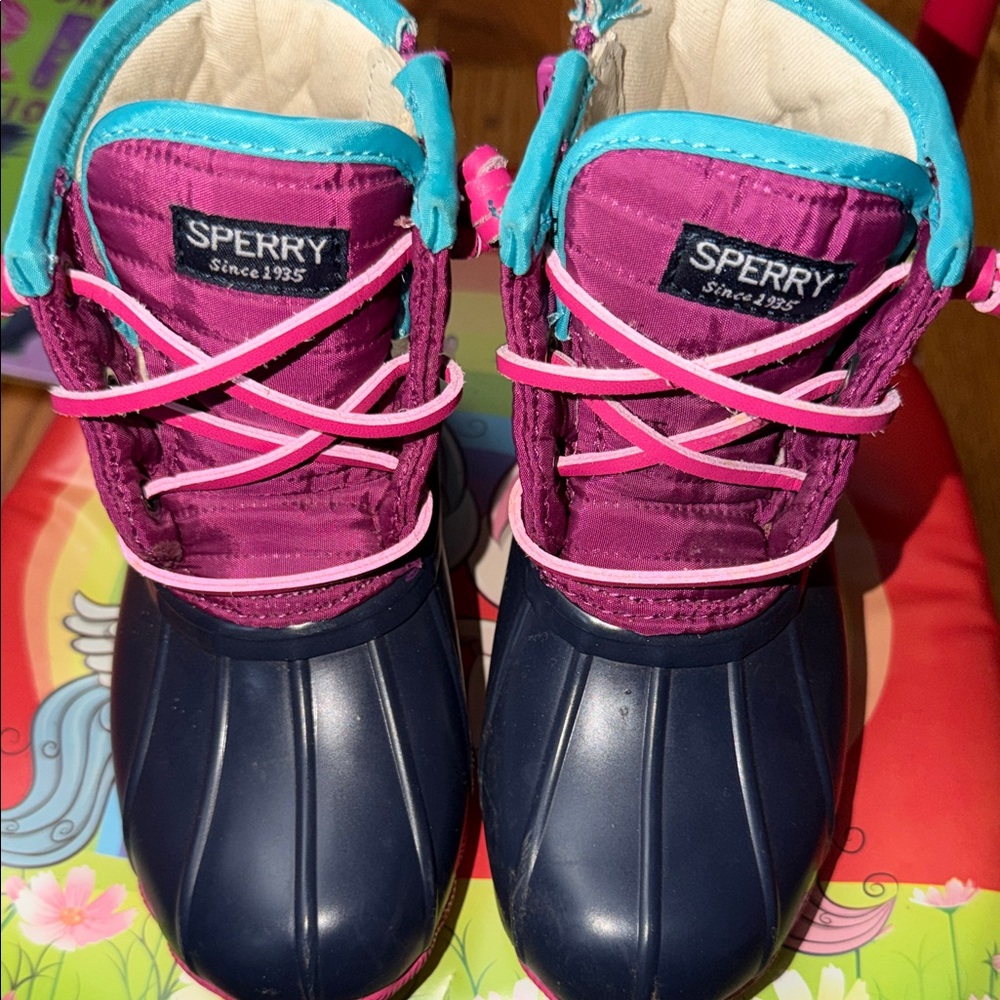 Sperry Kids' Pink and Navy Boots